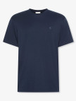 Calvin Klein Supima Chest Crewneck Erkek Mavi T-Shirt