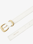 Calvin Klein 2 Piece Logo Buckle Kadın Beyaz Kemer Calvin Klein 2 Piece Logo Buckle Kadın Beyaz Kemer