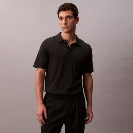 Calvin Klein Supima Cotton Polo Erkek Siyah Triko Calvin Klein Supima Cotton Polo Erkek Siyah Triko