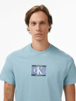 Calvin Klein Box Tape Graphic Erkek Mavi T-Shirt Calvin Klein Box Tape Graphic Erkek Mavi T-Shirt