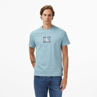 Calvin Klein Box Tape Graphic Erkek Mavi T-Shirt Calvin Klein Box Tape Graphic Erkek Mavi T-Shirt