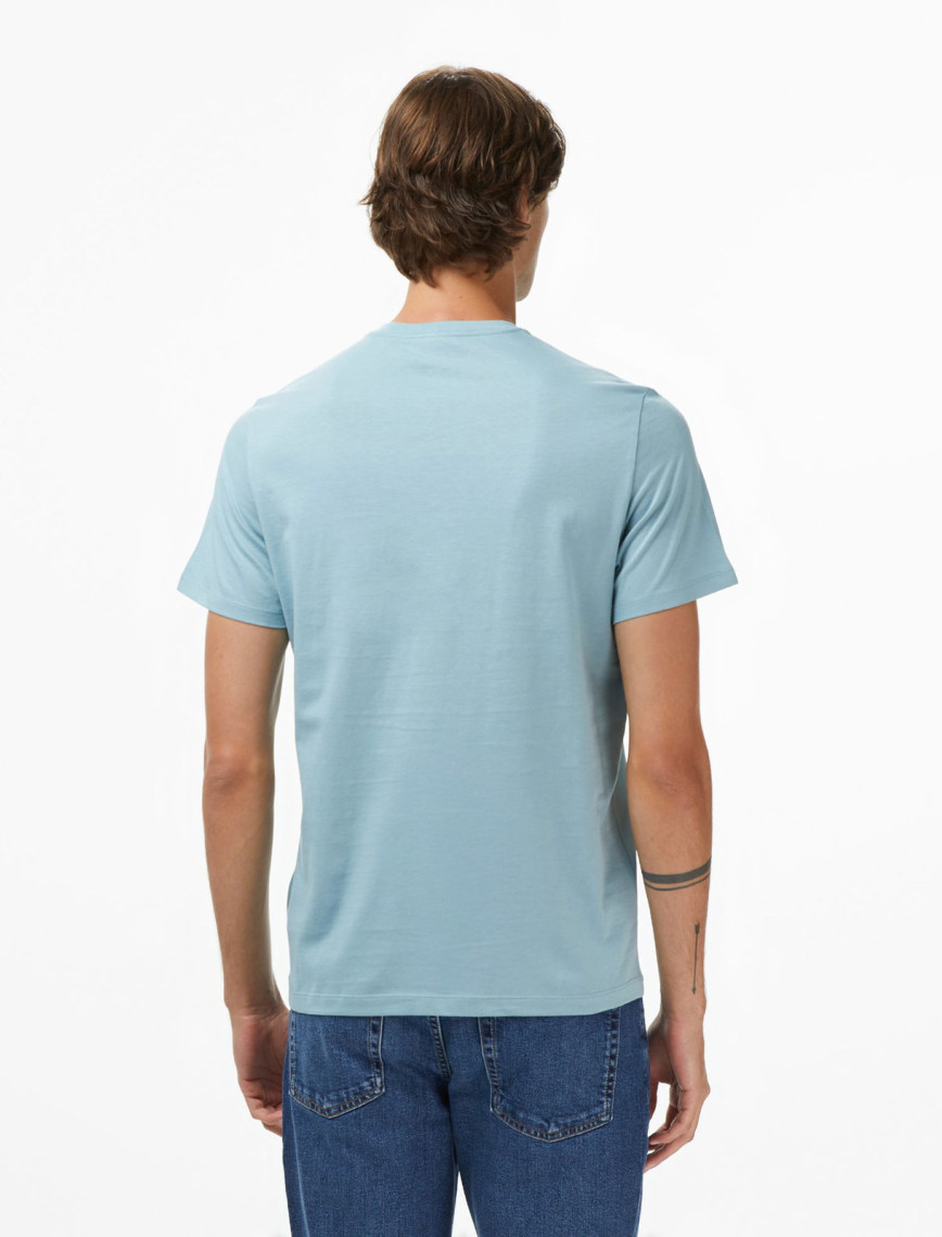 Calvin Klein Box Tape Graphic Erkek Mavi T-Shirt Calvin Klein Box Tape Graphic Erkek Mavi T-Shirt