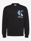 Calvin Klein Terry Bauhaus Logo Erkek Siyah Sweatshirt Calvin Klein Terry Bauhaus Logo Erkek Siyah Sweatshirt
