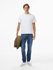 Calvin Klein Stretch Cotton Pique Nano Erkek Beyaz T-Shirt Calvin Klein Stretch Cotton Pique Nano Erkek Beyaz T-Shirt