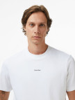 Calvin Klein Stretch Cotton Pique Nano Erkek Beyaz T-Shirt Calvin Klein Stretch Cotton Pique Nano Erkek Beyaz T-Shirt