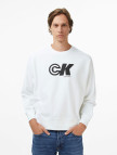 Calvin Klein Premium Terry Sport Graphic Erkek Beyaz Sweatshirt Calvin Klein Premium Terry Sport Graphic Erkek Beyaz Sweatshirt