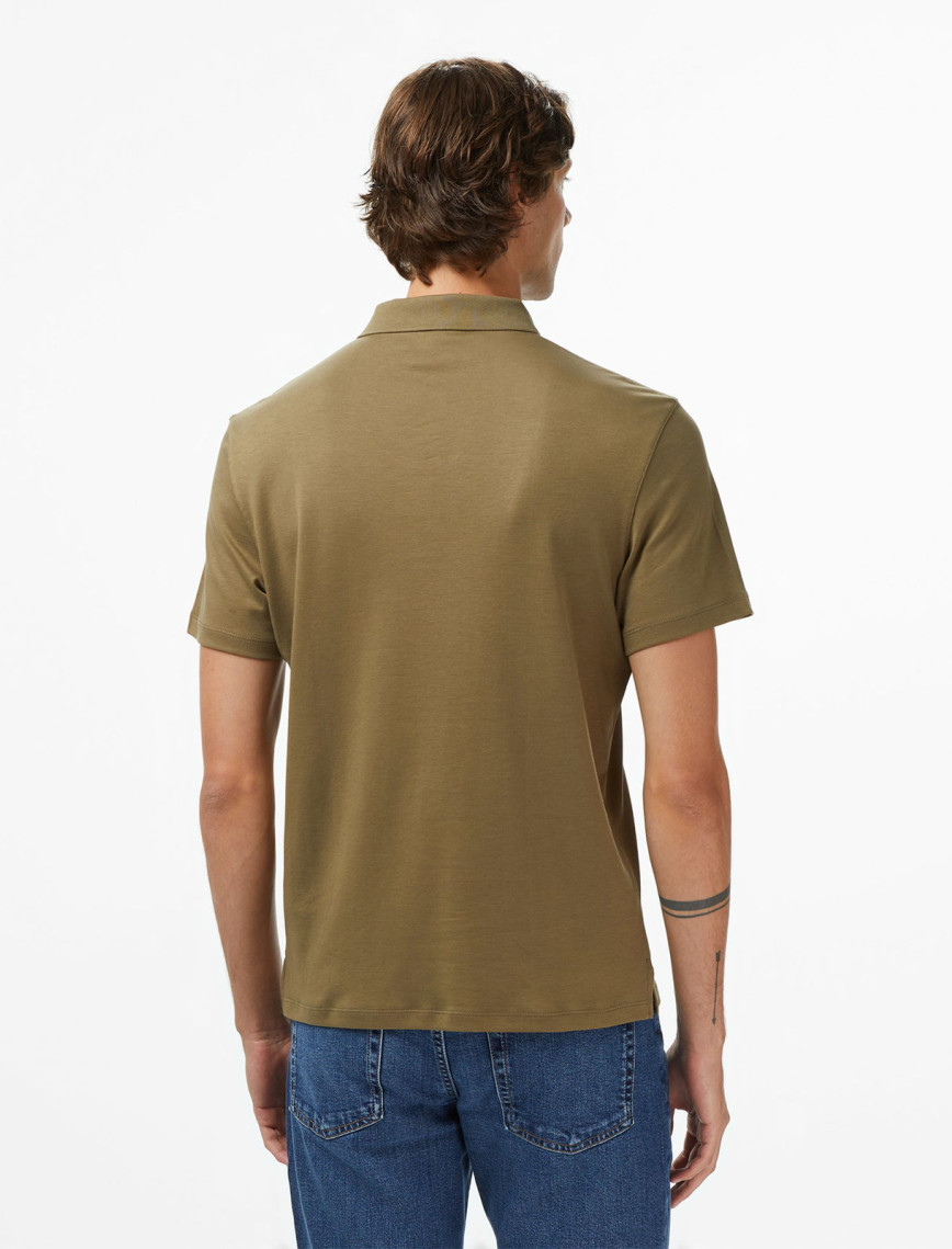 Calvin Klein Supima Chest Erkek Sarı Polo Calvin Klein Supima Chest Erkek Sarı Polo