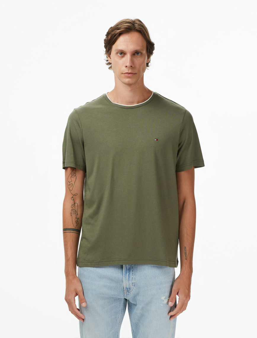 Tommy Hilfiger Cotton Modal Erkek Siyah T-Shirt Tommy Hilfiger Cotton Modal Erkek Siyah T-Shirt
