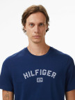 Tommy Hilfiger Flock Varsity Erkek Mavi T-Shirt Tommy Hilfiger Flock Varsity Erkek Mavi T-Shirt
