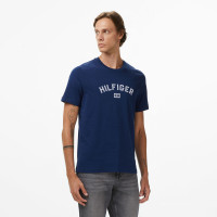 Tommy Hilfiger Flock Varsity Erkek Mavi T-Shirt Tommy Hilfiger Flock Varsity Erkek Mavi T-Shirt