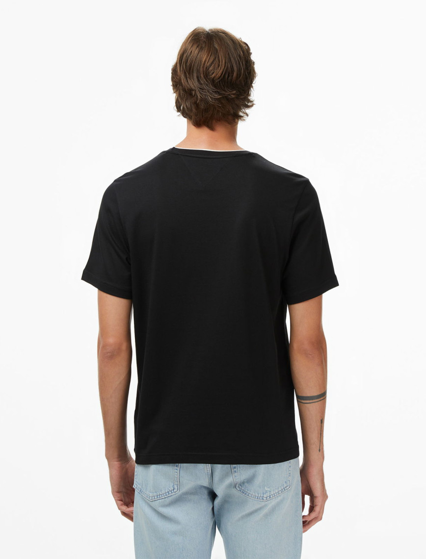 Tommy Hilfiger Cotton Modal Erkek Siyah T-Shirt Tommy Hilfiger Cotton Modal Erkek Siyah T-Shirt