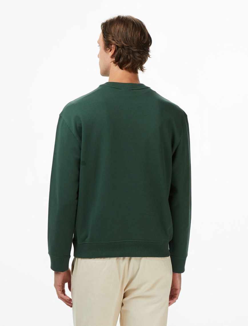 Calvin Klein Terry Calvin Bold Graphic Erkek Yeşil Sweatshirt