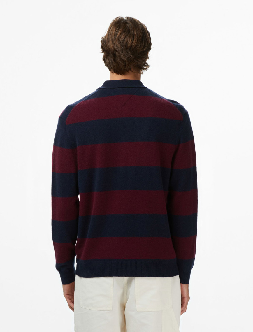 Tommy Hilfiger Knitted Rugby Casual Erkek Mavi Hırka Tommy Hilfiger Knitted Rugby Casual Erkek Mavi Hırka