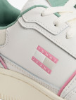 Tommy Jeans Retro Basket Kadın Beyaz/Pembe/Yeşil Spor Ayakkabı Tommy Jeans Retro Basket Kadın Beyaz/Pembe/Yeşil Spor Ayakkabı