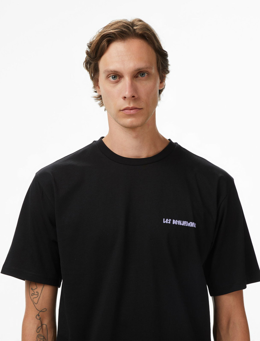 Les Benjamins Relaxed 004 Erkek Siyah T-Shirt Les Benjamins Relaxed 004 Erkek Siyah T-Shirt