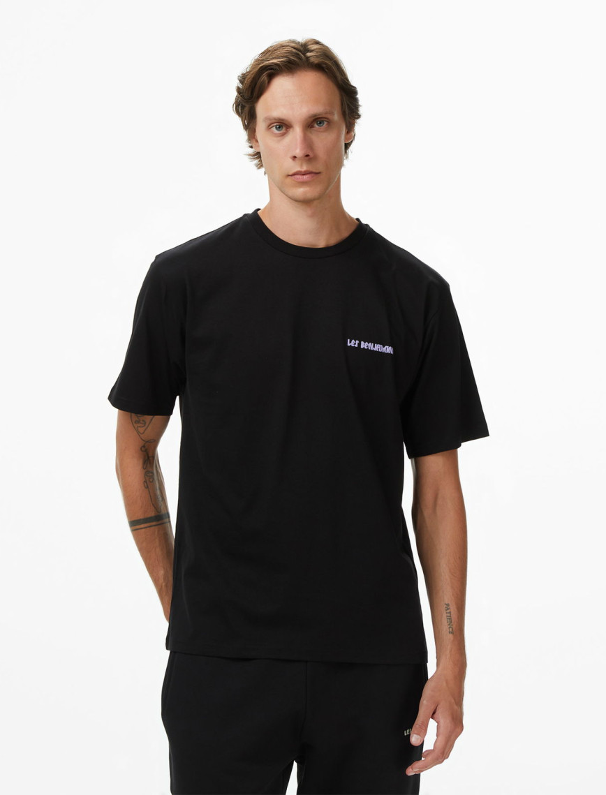 Les Benjamins Relaxed 004 Erkek Siyah T-Shirt Les Benjamins Relaxed 004 Erkek Siyah T-Shirt