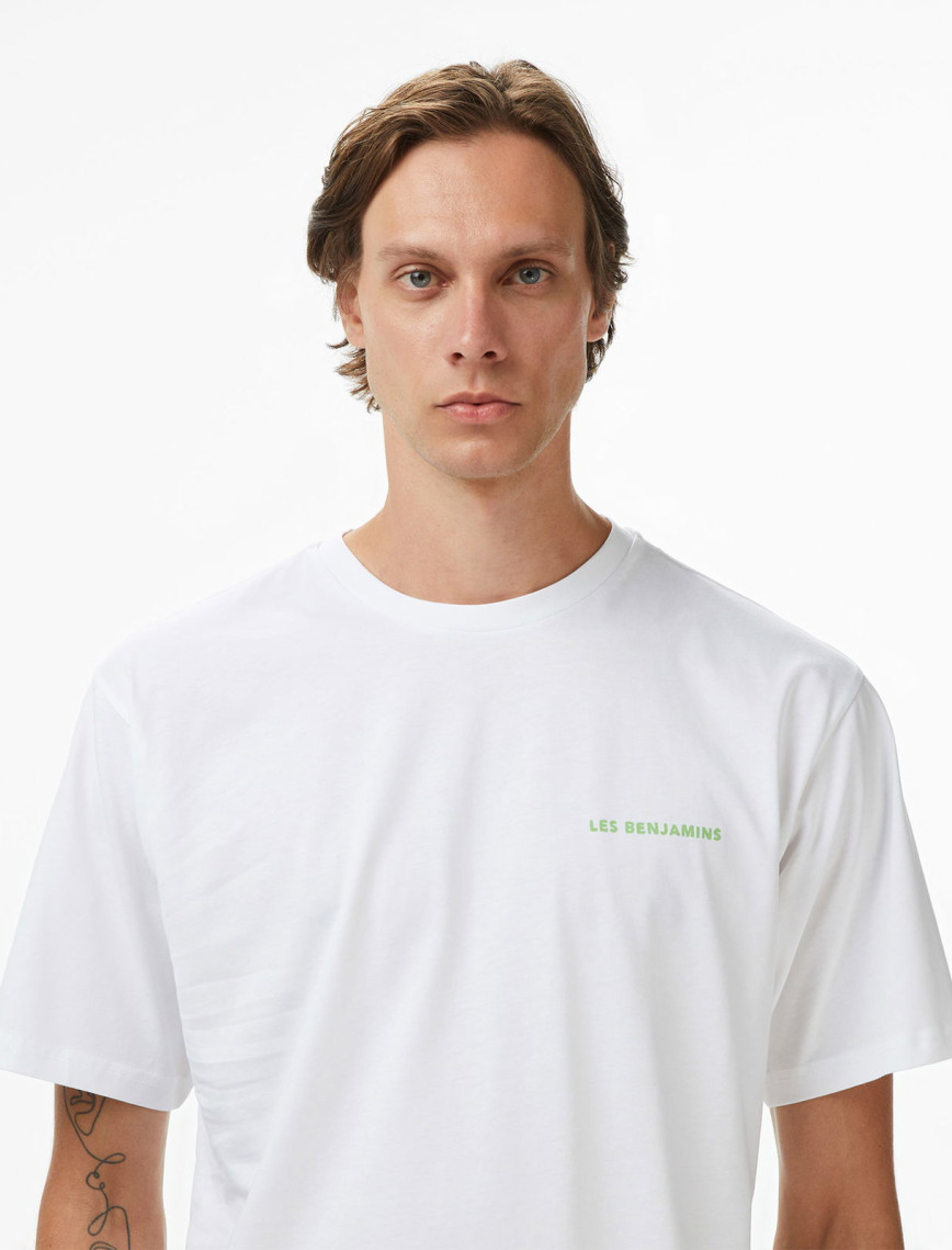 Les Benjamins Relaxed 017 Erkek Beyaz T-Shirt Les Benjamins Relaxed 017 Erkek Beyaz T-Shirt