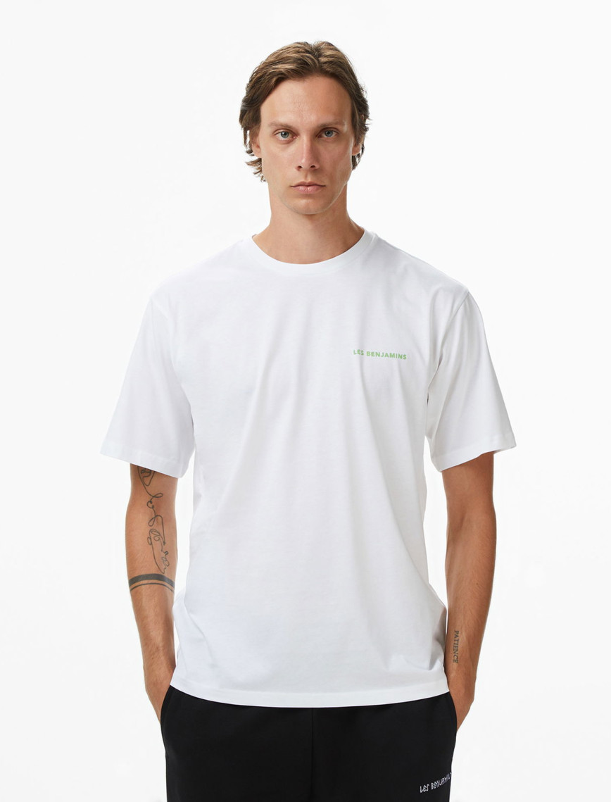 Les Benjamins Relaxed 017 Erkek Beyaz T-Shirt Les Benjamins Relaxed 017 Erkek Beyaz T-Shirt
