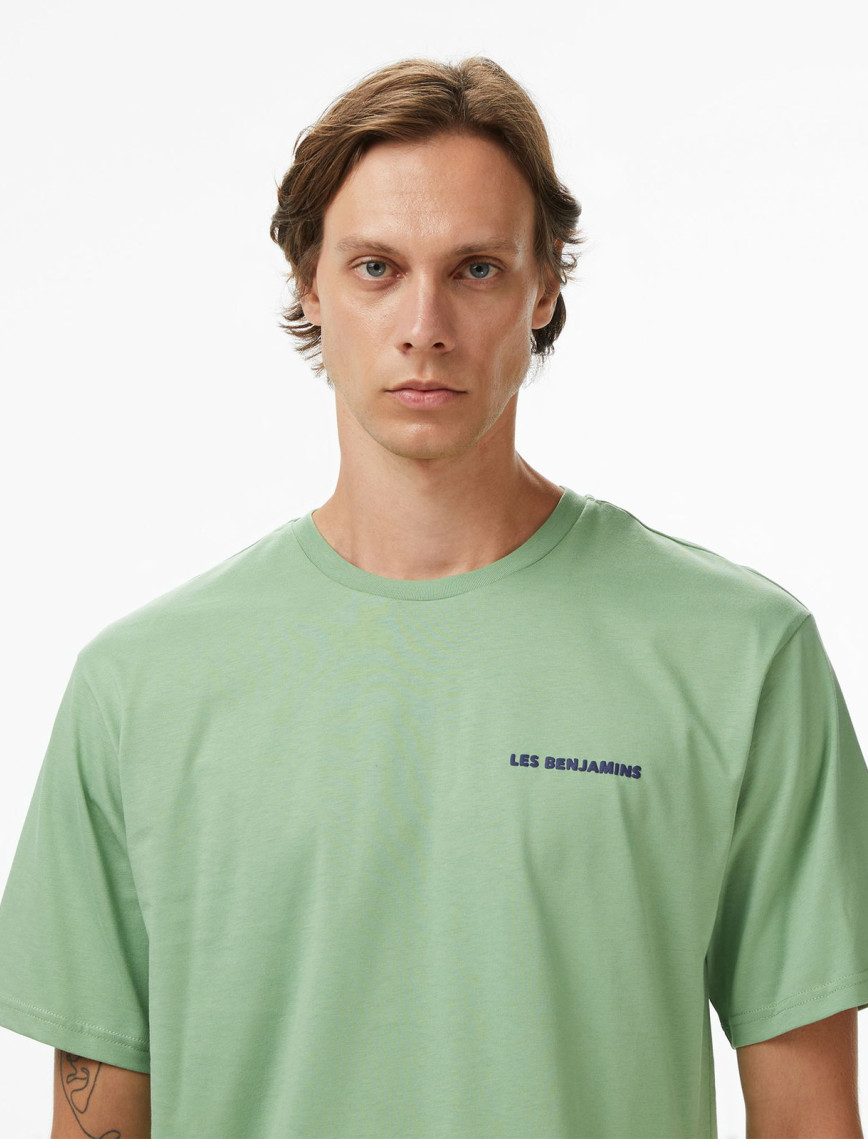 Les Benjamins Relaxed 009 Erkek Yeşil T-Shirt Les Benjamins Relaxed 009 Erkek Yeşil T-Shirt