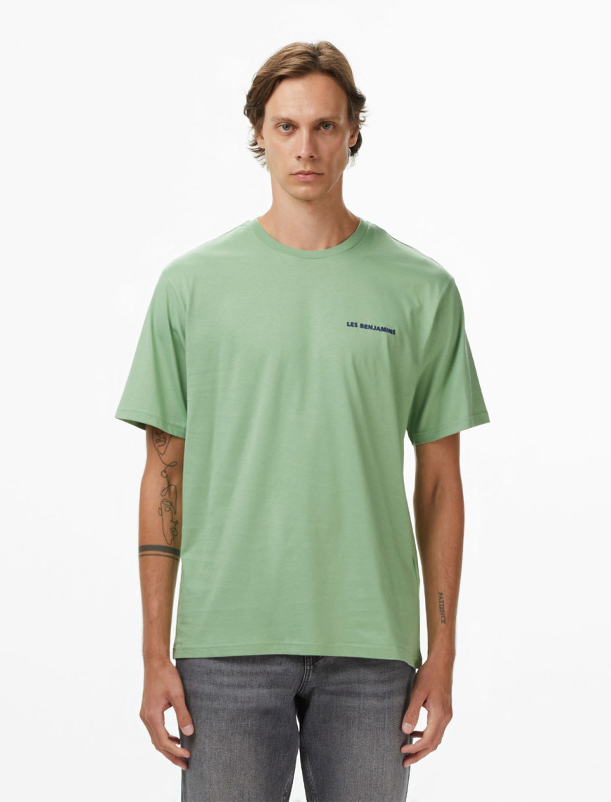 Les Benjamins Relaxed 009 Erkek Yeşil T-Shirt Les Benjamins Relaxed 009 Erkek Yeşil T-Shirt