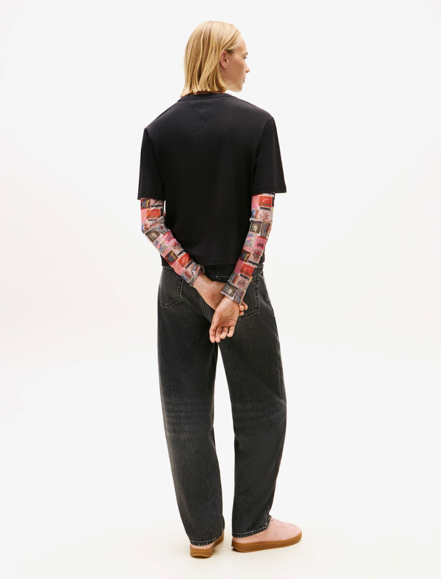 Tommy Jeans Badge Kadın Siyah T-Shirt Tommy Jeans Badge Kadın Siyah T-Shirt