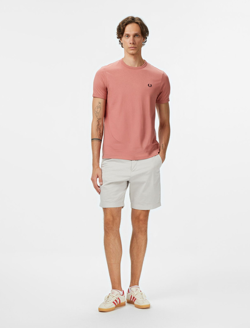 Fred Perry Ringer Erkek Pembe T-Shirt Fred Perry Ringer Erkek Pembe T-Shirt