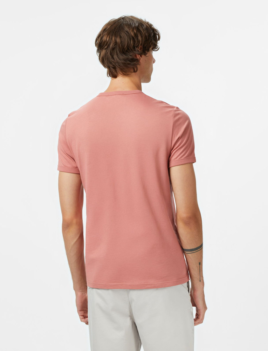 Fred Perry Ringer Erkek Pembe T-Shirt Fred Perry Ringer Erkek Pembe T-Shirt