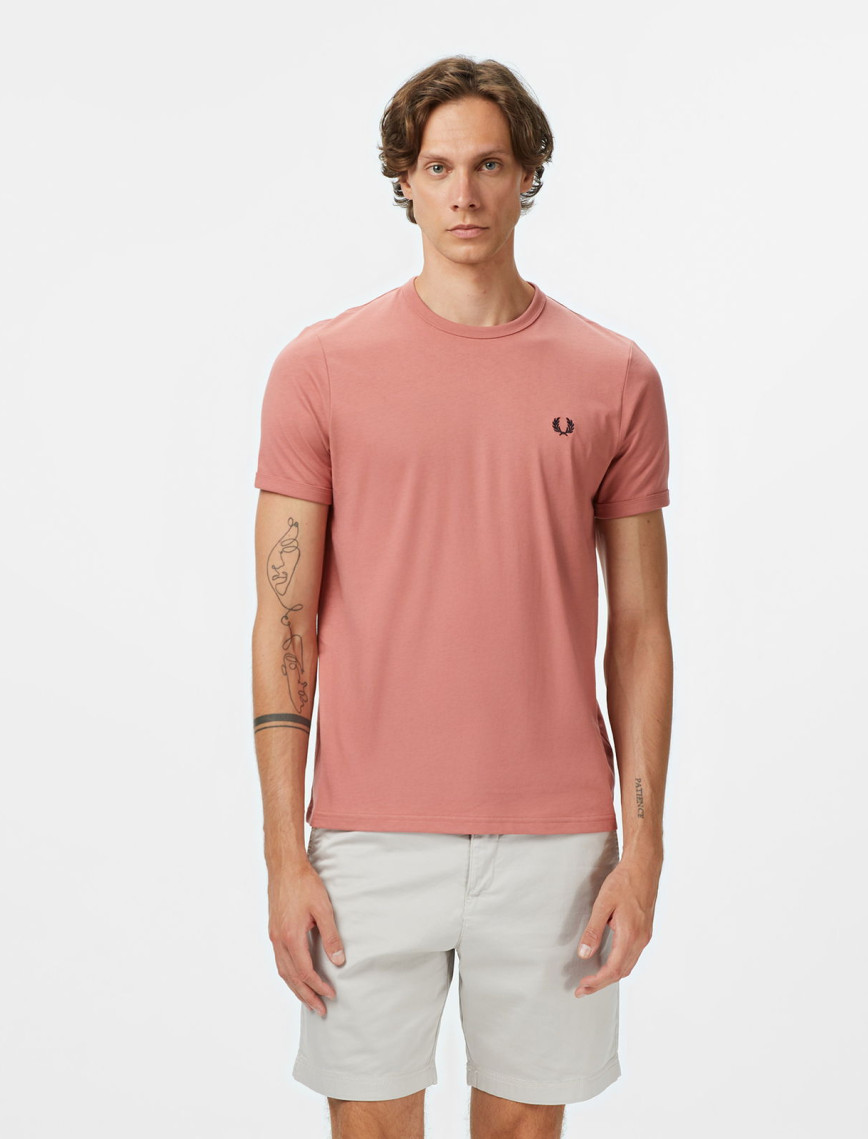 Fred Perry Ringer Erkek Bej T-Shirt Fred Perry Ringer Erkek Bej T-Shirt