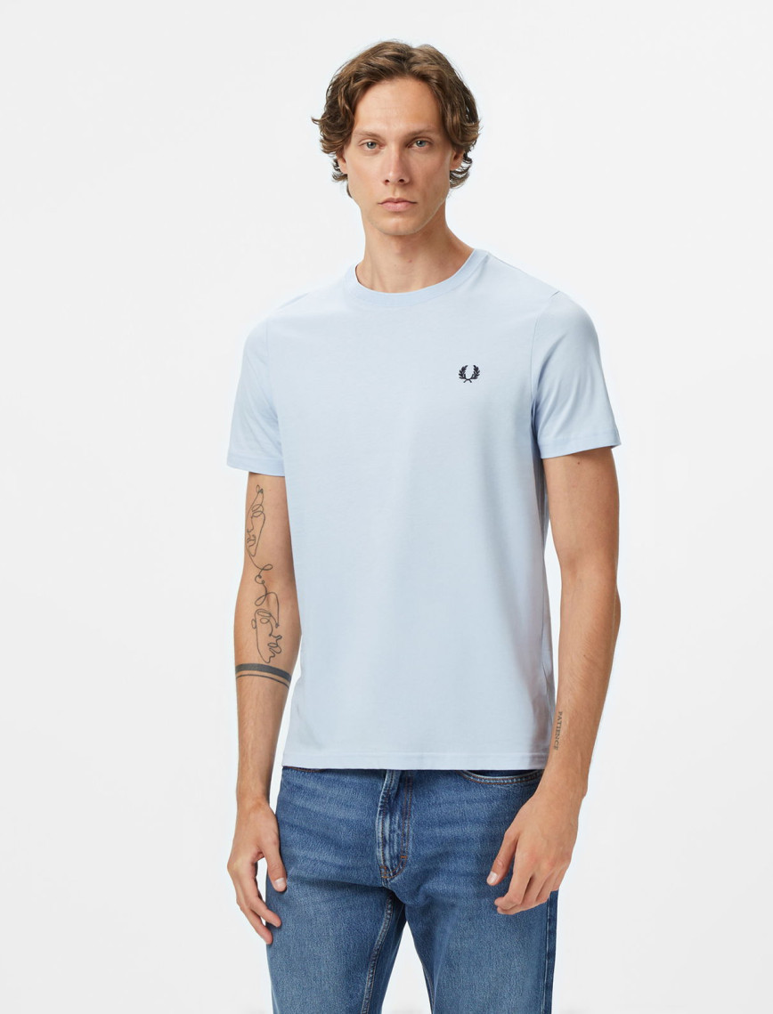 Fred Perry Crew Neck Erkek Pembe T-Shirt Fred Perry Crew Neck Erkek Pembe T-Shirt