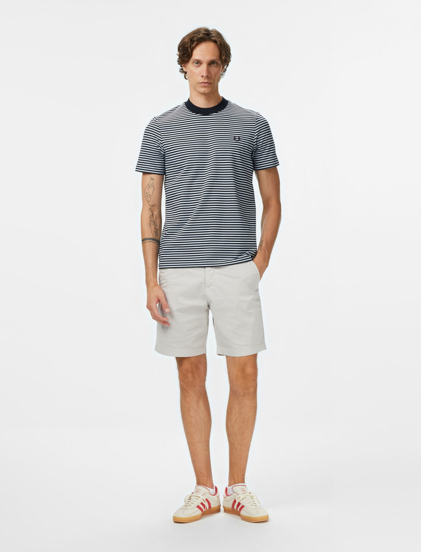 Fred Perry Fine Stripe Erkek Lacivert T-Shirt Fred Perry Fine Stripe Erkek Lacivert T-Shirt
