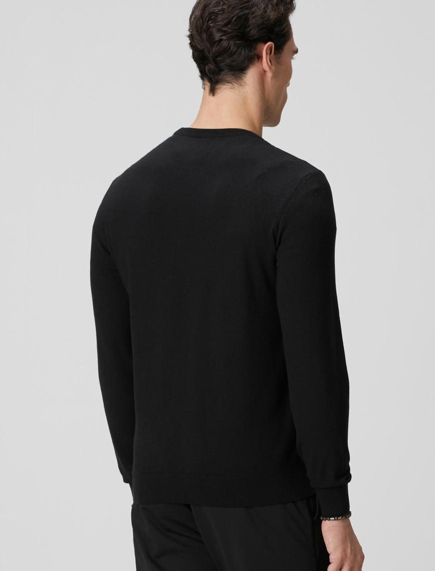 Network Erkek Siyah Basic Triko Kazak Network Erkek Siyah Basic Triko Kazak