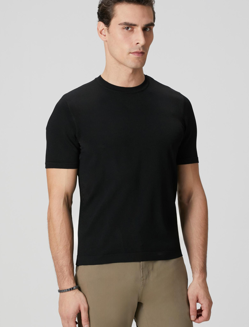 Network Erkek Siyah Basic Triko Kazak Network Erkek Siyah Basic Triko Kazak