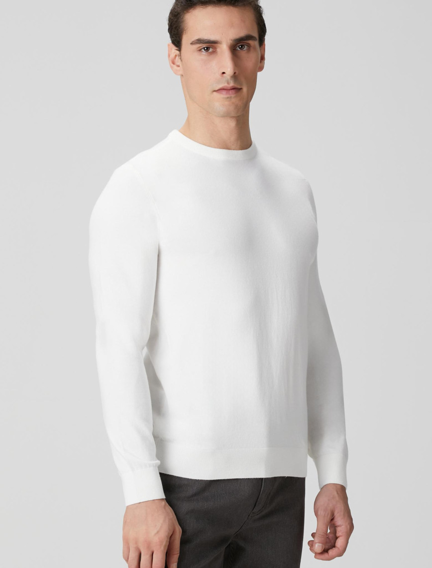 Network Erkek Ekru Basic Triko Kazak Network Erkek Ekru Basic Triko Kazak