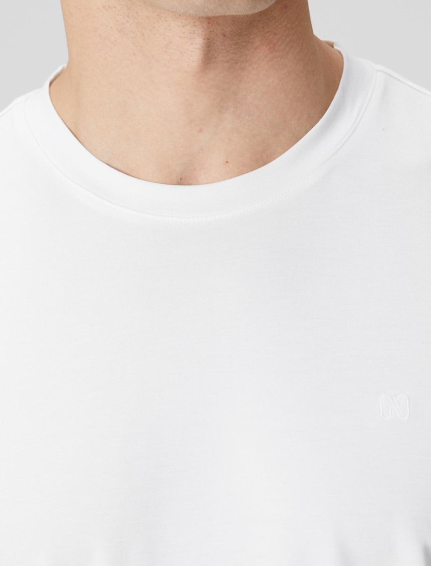 Network Erkek Kırık Beyaz Basic T-shirt Network Erkek Kırık Beyaz Basic T-shirt