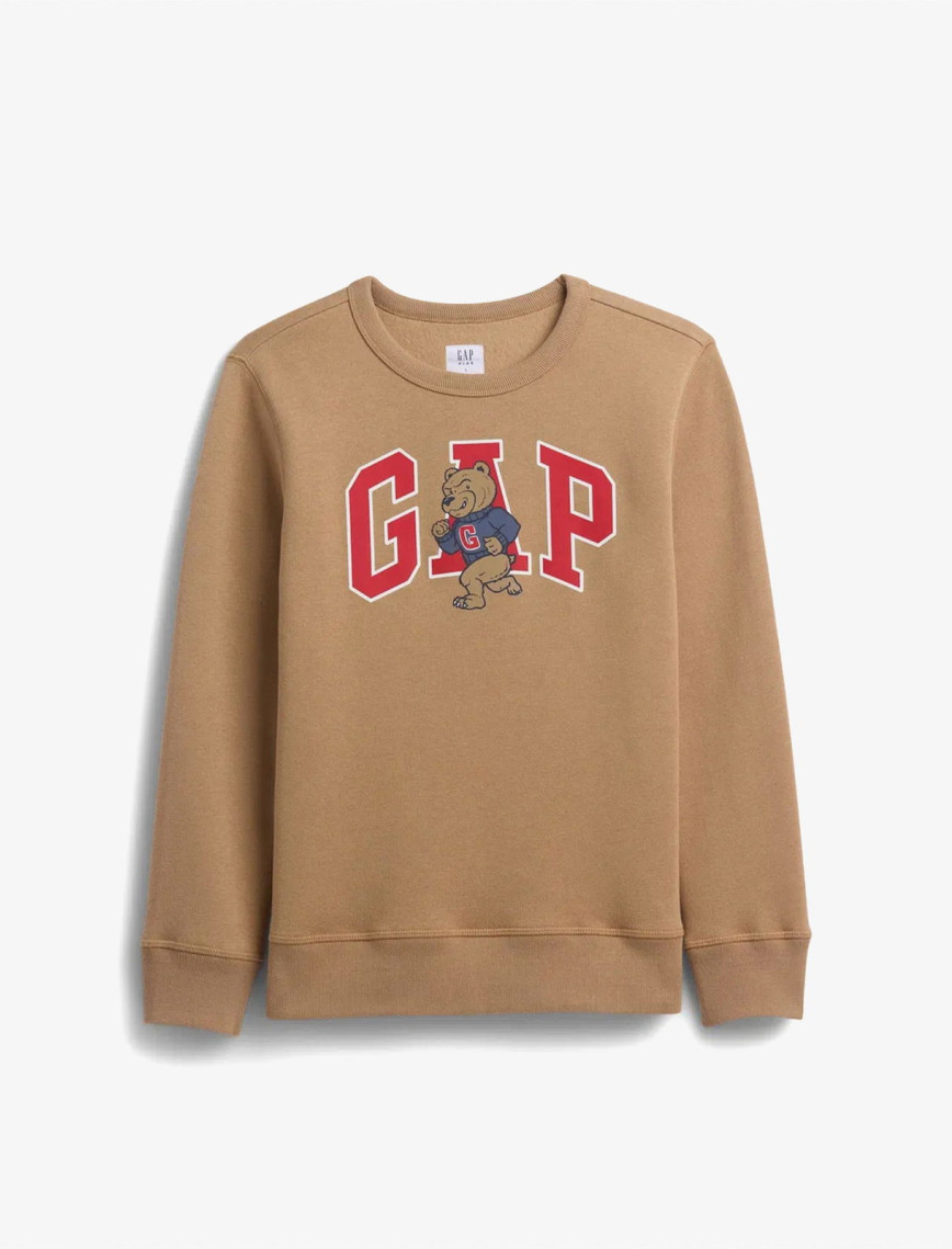 Gap V-Fa Logo Crew Çocuk Kahverengi Sweatshirt Gap V-Fa Logo Crew Çocuk Kahverengi Sweatshirt