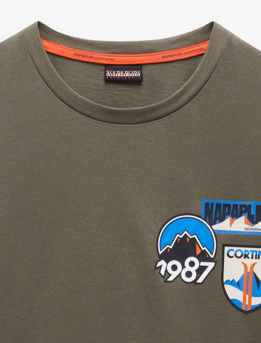 Napapijri S-Montepiana Erkek Yeşil T-Shirt