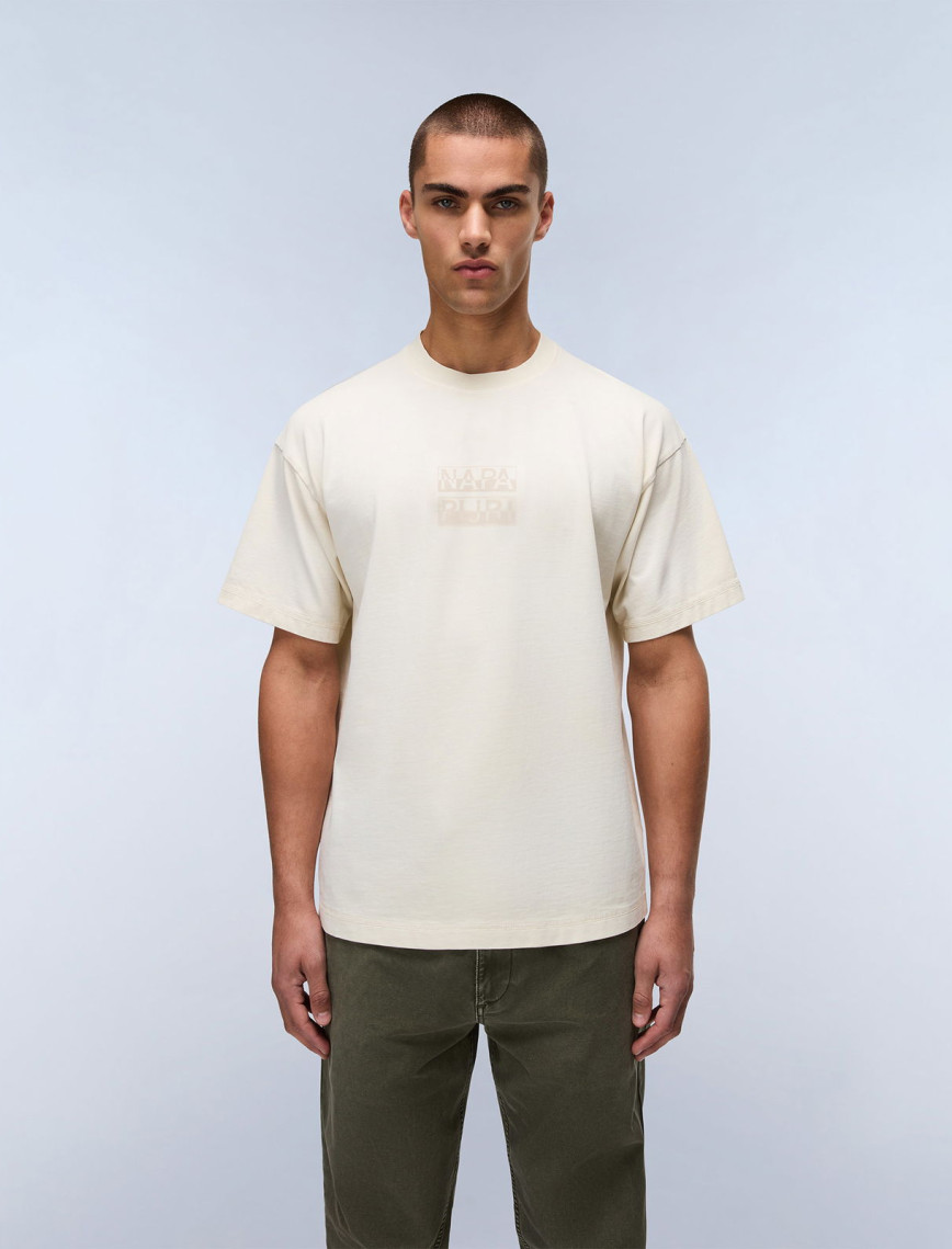 Napapijri Comel Erkek Bej T-Shirt Napapijri Comel Erkek Bej T-Shirt