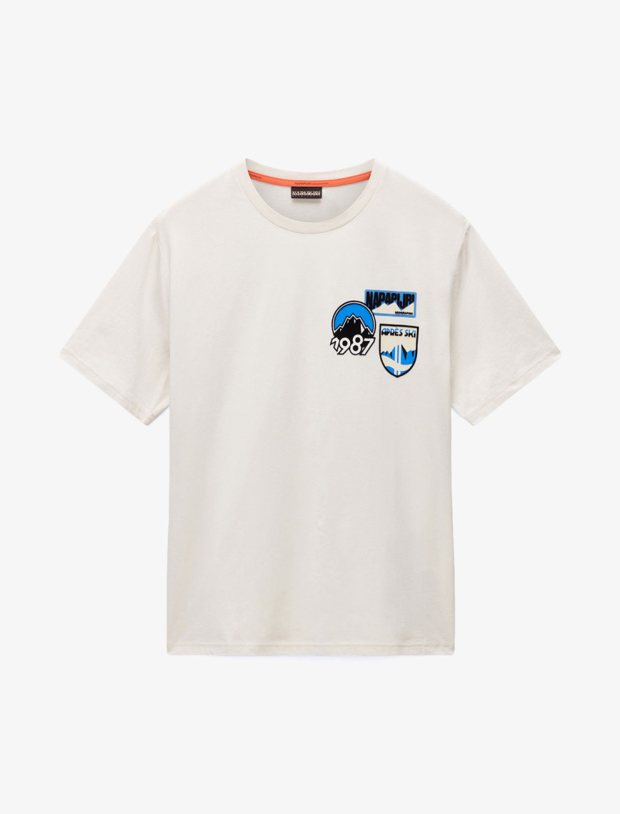 Napapijri S-Montepiana Erkek Bej T-Shirt Napapijri S-Montepiana Erkek Bej T-Shirt