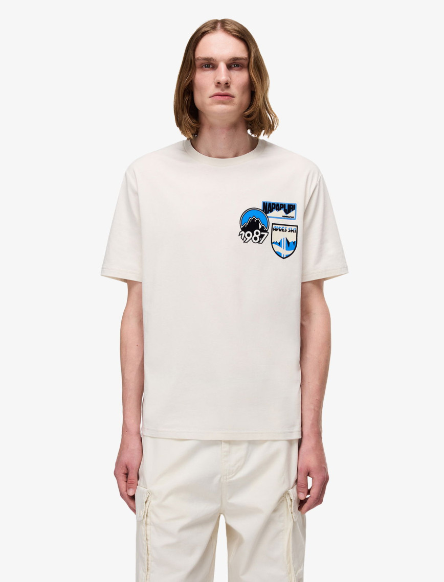 Napapijri S-Montepiana Erkek Bej T-Shirt Napapijri S-Montepiana Erkek Bej T-Shirt