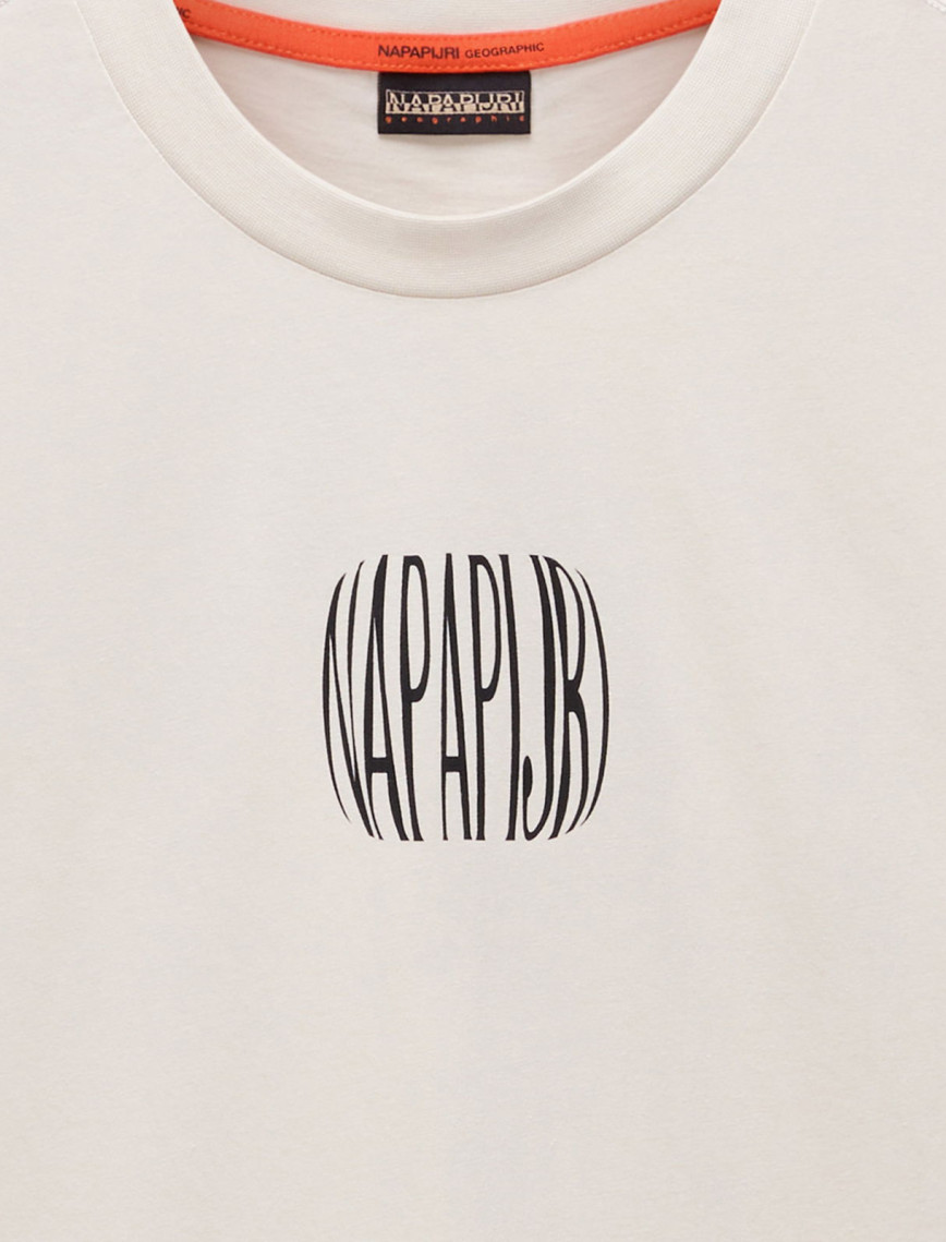 Napapijri Yukis Erkek Beyaz T-Shirt Napapijri Yukis Erkek Beyaz T-Shirt