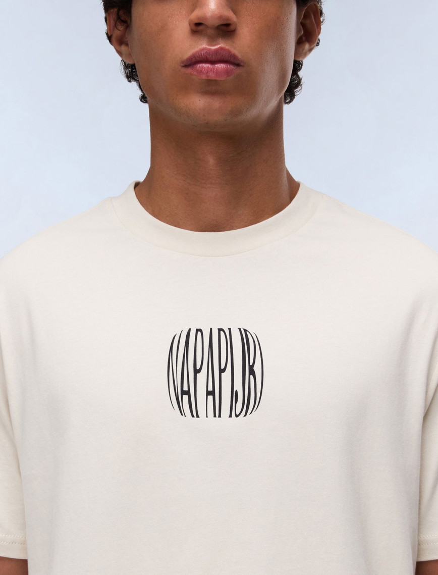 Napapijri Yukis Erkek Beyaz T-Shirt Napapijri Yukis Erkek Beyaz T-Shirt