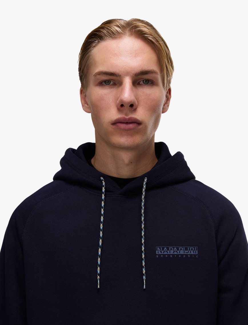 Napapijri B-Back Graphic Erkek Mavi Sweatshirt