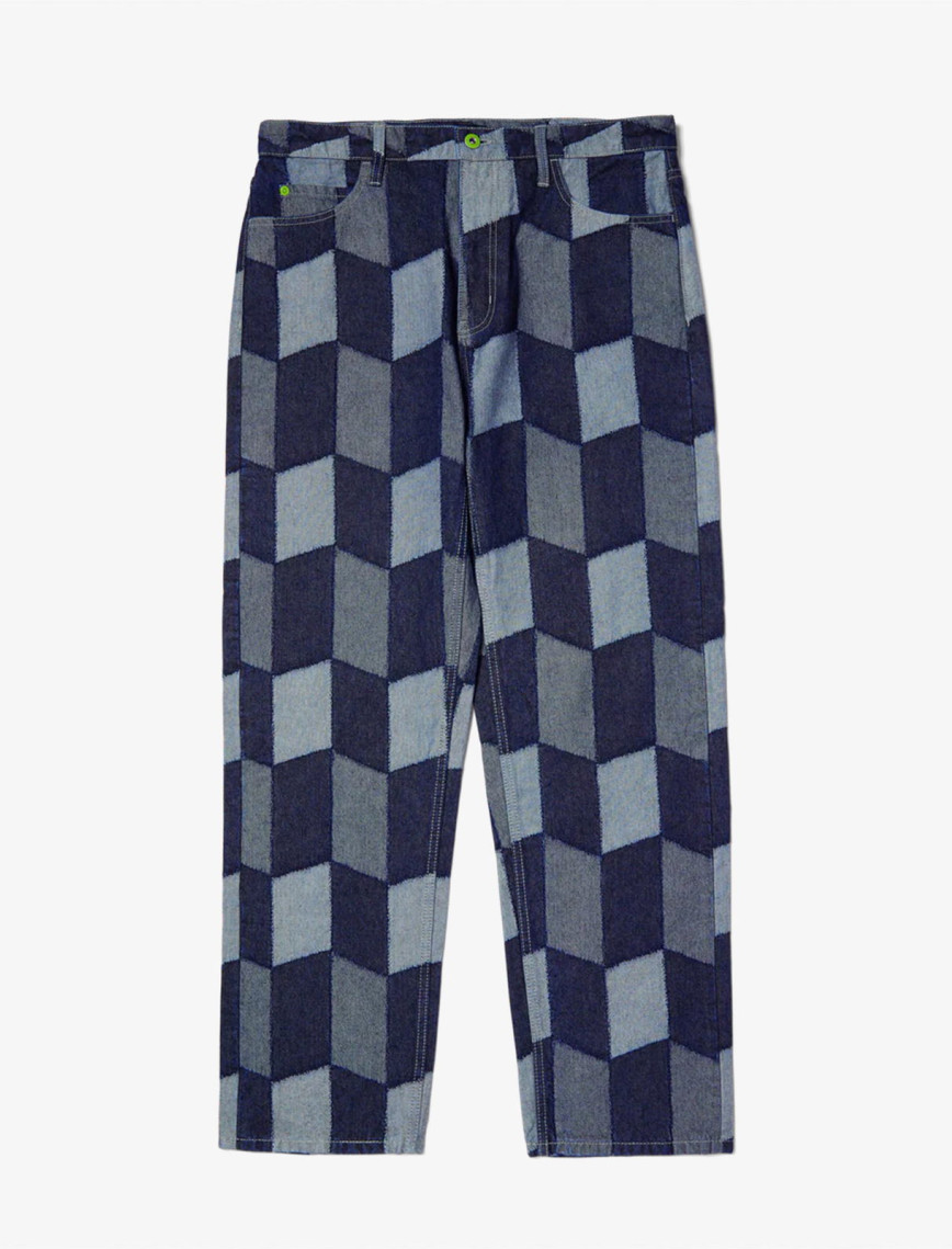 Huf Patchwork Denim Erkek Lacivert Pantolon Huf Patchwork Denim Erkek Lacivert Pantolon