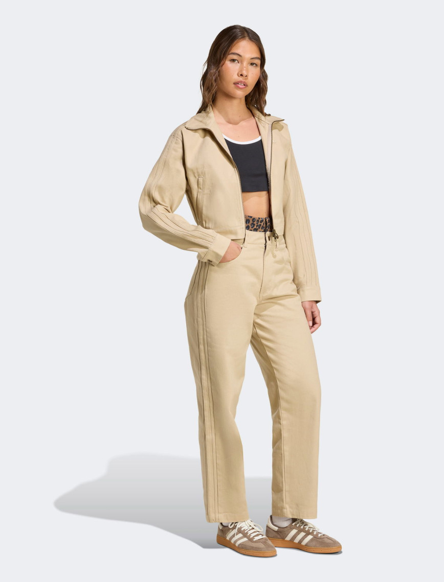 adidas Kadın Firebird Dimi Kısa Bej Eşofman Üstü