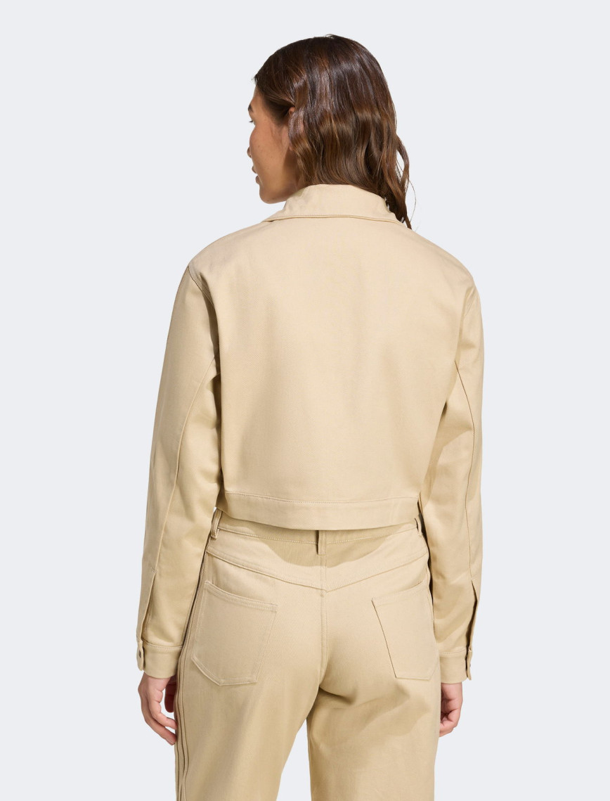 adidas Kadın Firebird Dimi Kısa Bej Eşofman Üstü