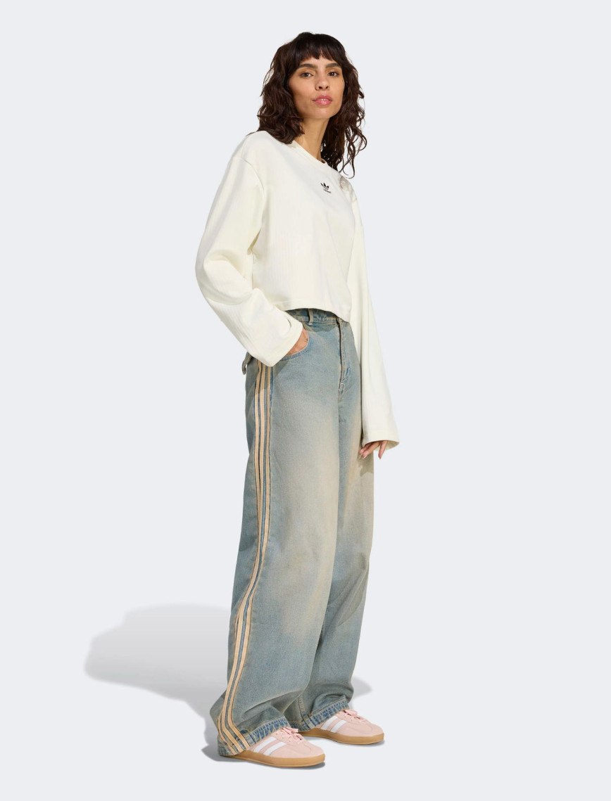 adidas P Essential Denim Pnt Kadın Mavi Pantolon adidas P Essential Denim Pnt Kadın Mavi Pantolon