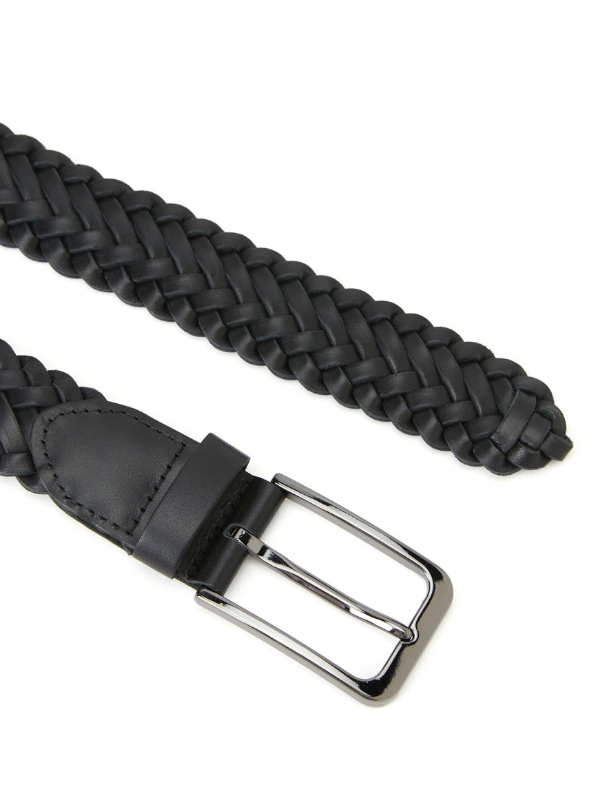 Beymen Club Erkek Siyah Örgü Dokulu Deri Kemer Beymen Club Erkek Siyah Örgü Dokulu Deri Kemer