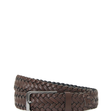 Beymen Club Erkek Kahverengi Örgü Dokulu Deri Kemer Beymen Club Erkek Kahverengi Örgü Dokulu Deri Kemer