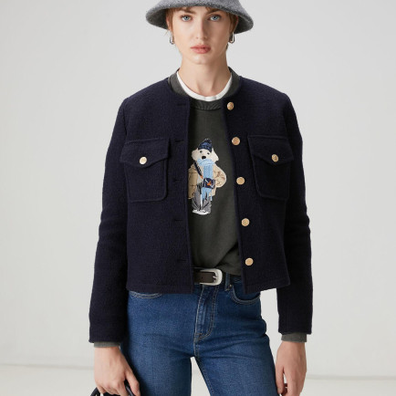 Beymen Club Kadın Lacivert Yün Ceket Beymen Club Kadın Lacivert Yün Ceket