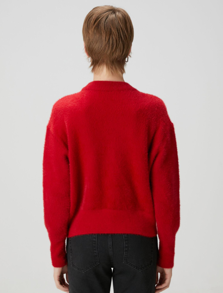 Beymen Club Kadın Kırmızı Ördek Nakışlı Kazak Beymen Club Kadın Kırmızı Ördek Nakışlı Kazak